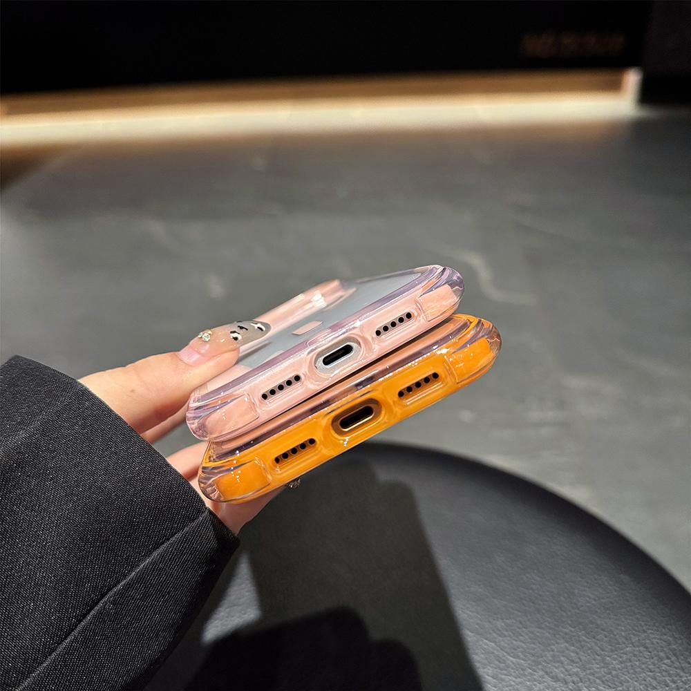 Four Corner Transparent For  Case For For Iphone 17 16 1 Pro Max Magnetic Charge Two Tone Airbag Shockproof Cover