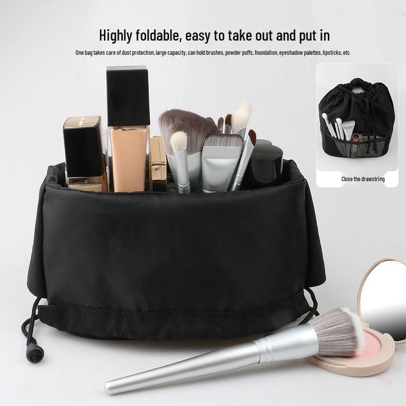 New Large-Capacity Drawstring Makeup and Toiletry Travel Bag with Compartments