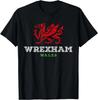 Wrexham Wales Welsh Dragon Flag Vintage T-Shirt