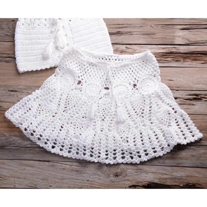 Håndheklet strikket hul ut bikini for kvinner, sexy ensfarget, enkelt separat badedraktsett