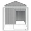 VidaXL Chicken Coop with Run Light Grey 117x201x123 Cm Galvanized Steel, Chicken Coop, Chicken Run, Chicken Coop with Run, 172354
