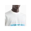 Emporio Armani Letter Logo Embroidered Round Neck Pullover Short Sleeve T-Shirt Men Tops Warm-White 6D1TR9-1JOSZ-0101