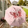 1pc Butterfly Heart Automatic Folding Umbrella 8 Rib Iron Frame,  Suitable for Travel, Daily Use, Birthday, Women & Men Gift c1231067