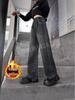 Modische Mädchen-Winterhose 2024 mit Fleecefutter - Herbstliche gerade Jeans mit weitem Bein für größere Kinder