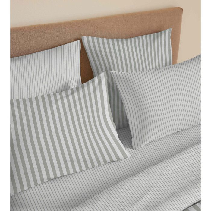 Komplettes 6-teiliges Wendebettwäsche-Set "Vanessa" für Bett 180 x 200 "King Size" Palermo Eukalyptus