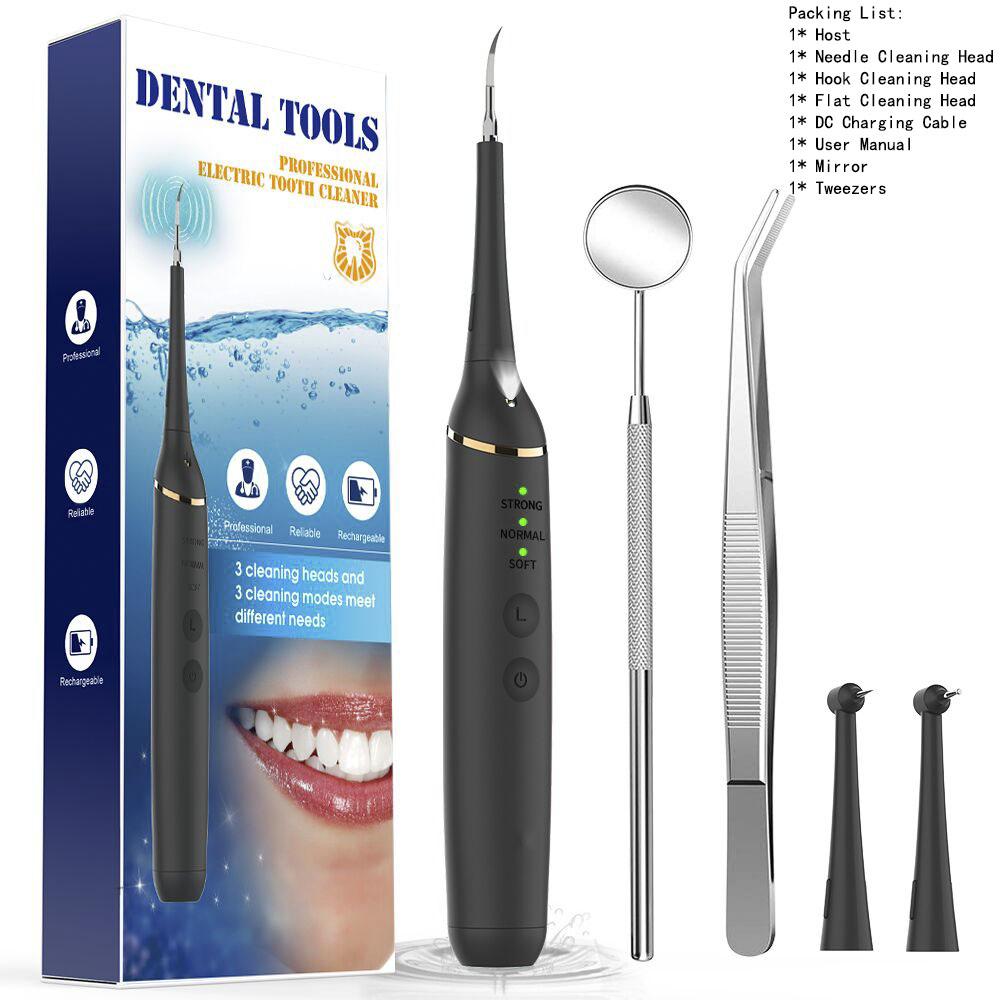 Electric Toothbrush 3 Modes Adjustable 3 Heads Changeable Meet Cleaning Need Intelligent Vibration Remove Calculus Stains Tartar