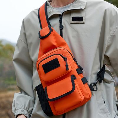 Chest Sling Bag Waterproof Nylon Portable Large Capacity Outdoor Travel Camping Fishing Sports Running Crossbody