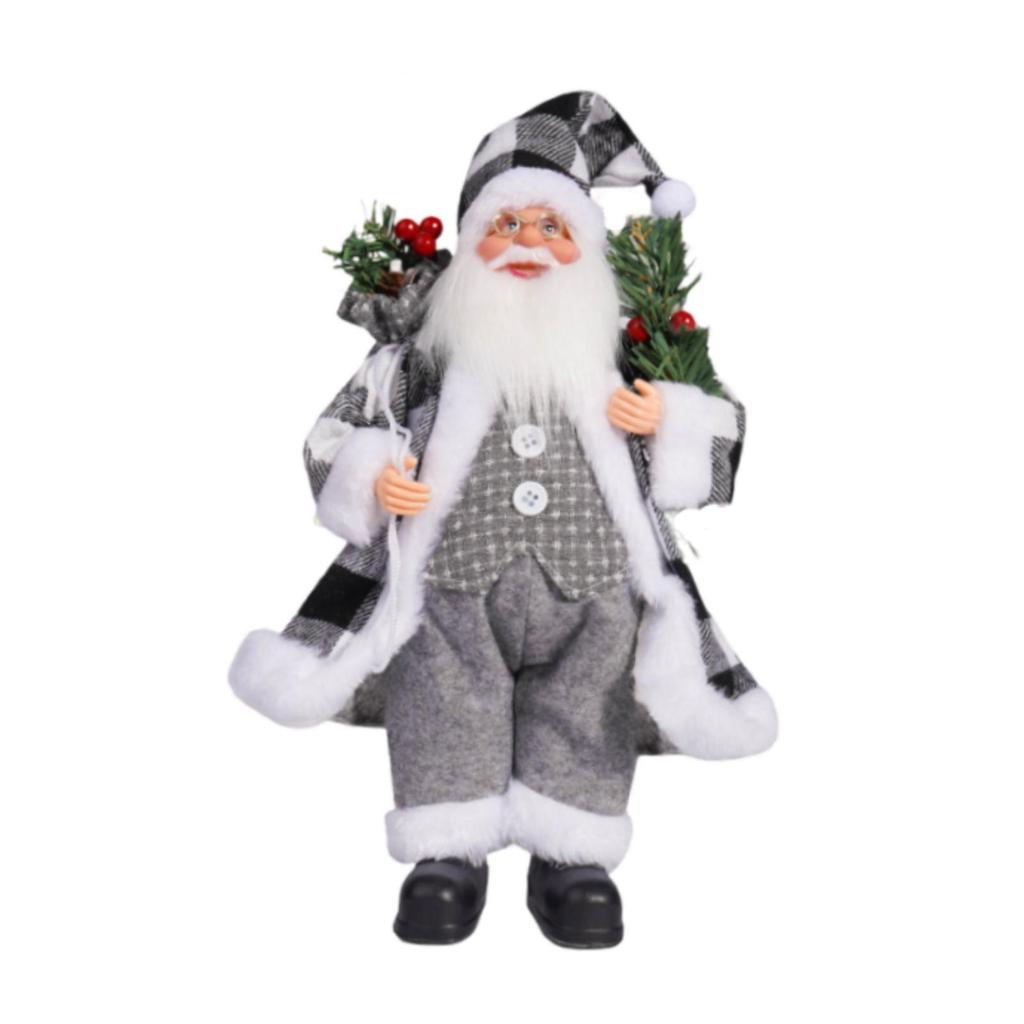 Christmas Santa Claus Figurine Family Kids Toy Doll Toy Gift New Year Gift Decoration for Holiday Party Fireplace Bedroom Decor