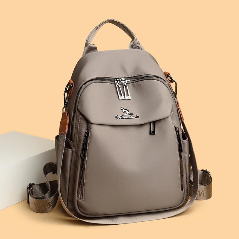 

Жіночий рюкзак подвійного призначення з тканини Оксфорд: 2025 Сумка-мумія великої місткості для подорожей сірий колір