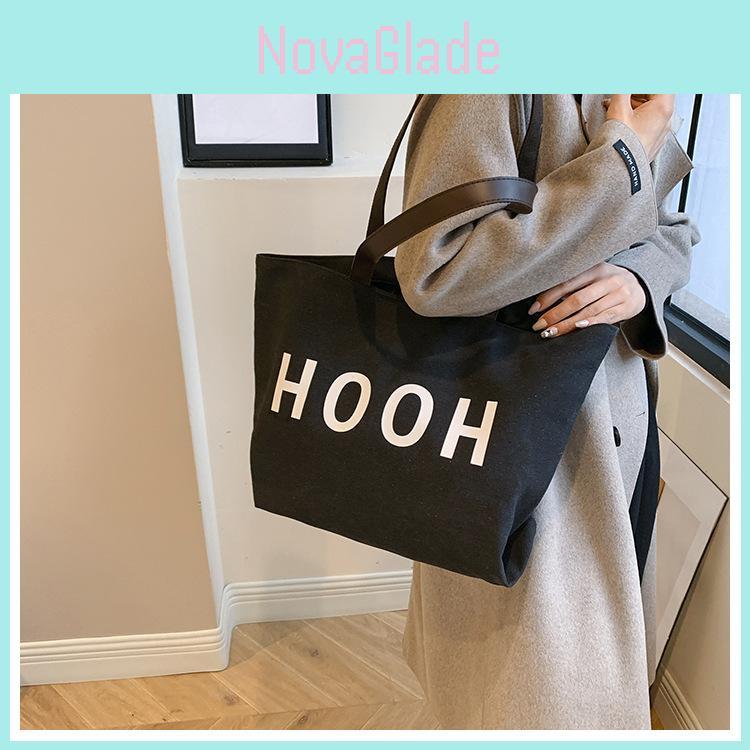 Trendy Large Capacity Shoulder Bag 2024 Winter New Casual Retro Study Tote Bag