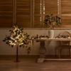 Fudios Magnolia Branches Lights with Timer 32IN 60 LED Battery Operated or USB Plug in Artificial Greenery Magnolia Stems for Spring Decor
