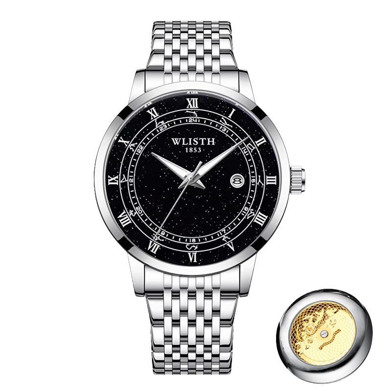 Top Brand Fashion Trend Simple Casual Calendar Men's Watch Steel Band Business Quartz Men's Watch