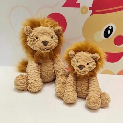 Domestic Wavy Fur Lion Plush Doll – Soft Toy Gift for Girls