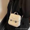 Shoulder bag retro small backpack 2025 spring new simple fashion messenger bag double lock small square bag women's bag
