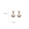 925 Sterling Silver Imitation Pearl Earrings for Women Heart Round Stud Earrings Elegant Love Ear Stud Party Wedding Jewelry Valantine Day Gifts