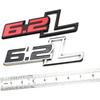 2pcs 6.2L Emblems Side Fender 3D Decals Badge Replacement for F-150 Raptor 6.2 L F150 Chrome