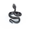 Rings for Men Women Punk Goth Snake Ring Exaggerated Black Plated Gothic Adjustable Party Gift Jewelry Woman Jewelry