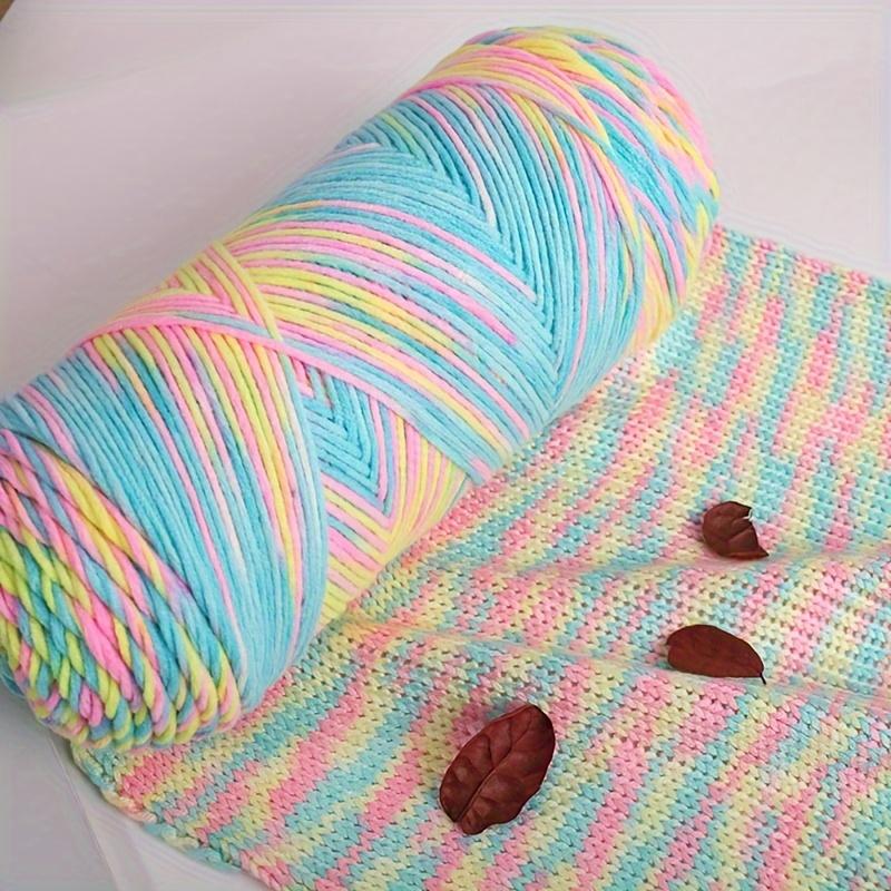 6pcs Gradient Super Bulky Yarn for Blankets Jumbo Polyester Bundle (1.14kg) - Extra Thick Multicolor DIY Knitting Crochet Kit for Chunky Home Decor