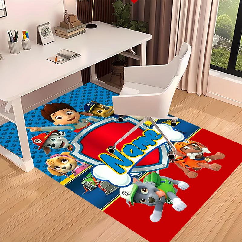 Custom personalization Paw Patrol Print Area Rug - Soft, Washable Non-Slip Indoor Mat,Living Room,Home&Office Decorative Rug