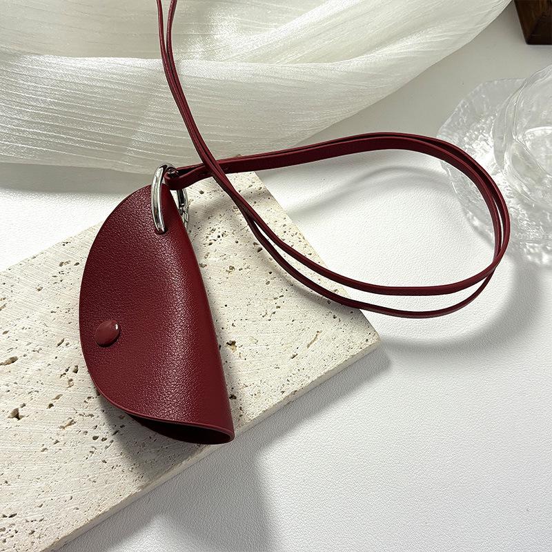 Portable Leather Cool Style Necklace Bag for Bluetooth Headset, Glasses, Keys