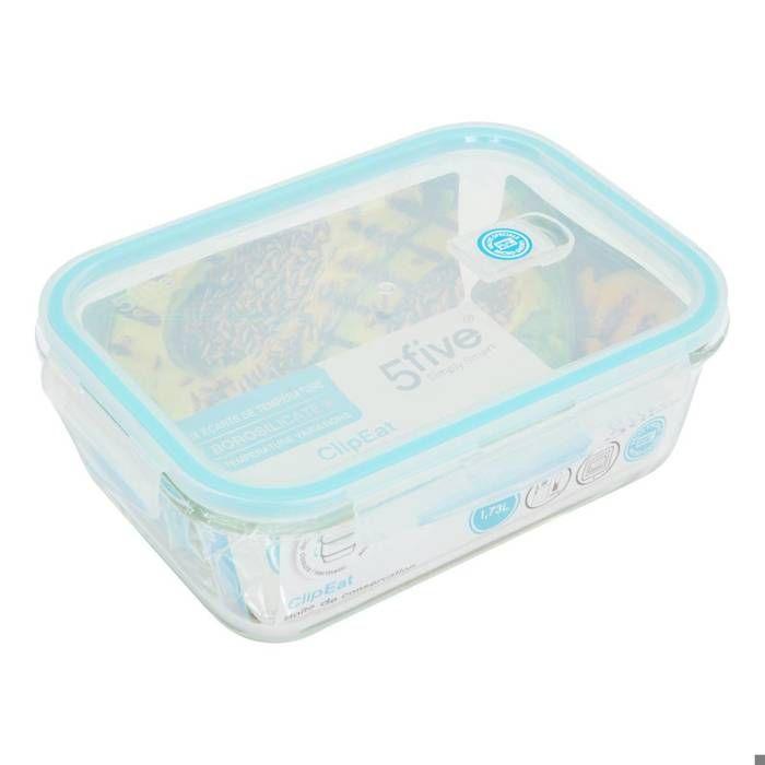 5five - boîte de conservation verre "clipeat" 1,73l