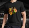 Blackhawks Logo Aktives T-Shirt Lustige Größe Mode Amerikanisches T-Shirt