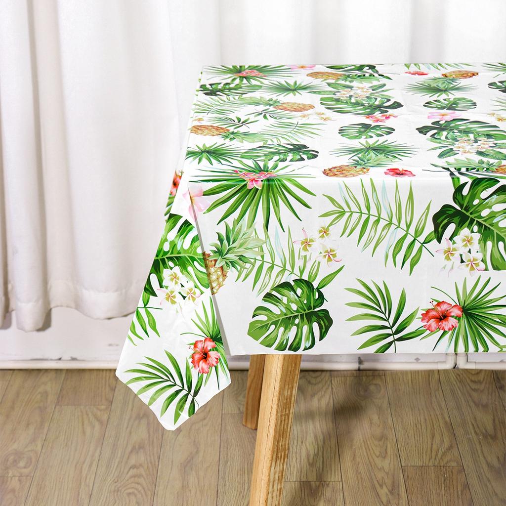 220*130cm Hawaii Tablecloth Plastic Tropical Pineapple Table Cover Happy Birthday Party Decoration Summer Beach Party Supplies