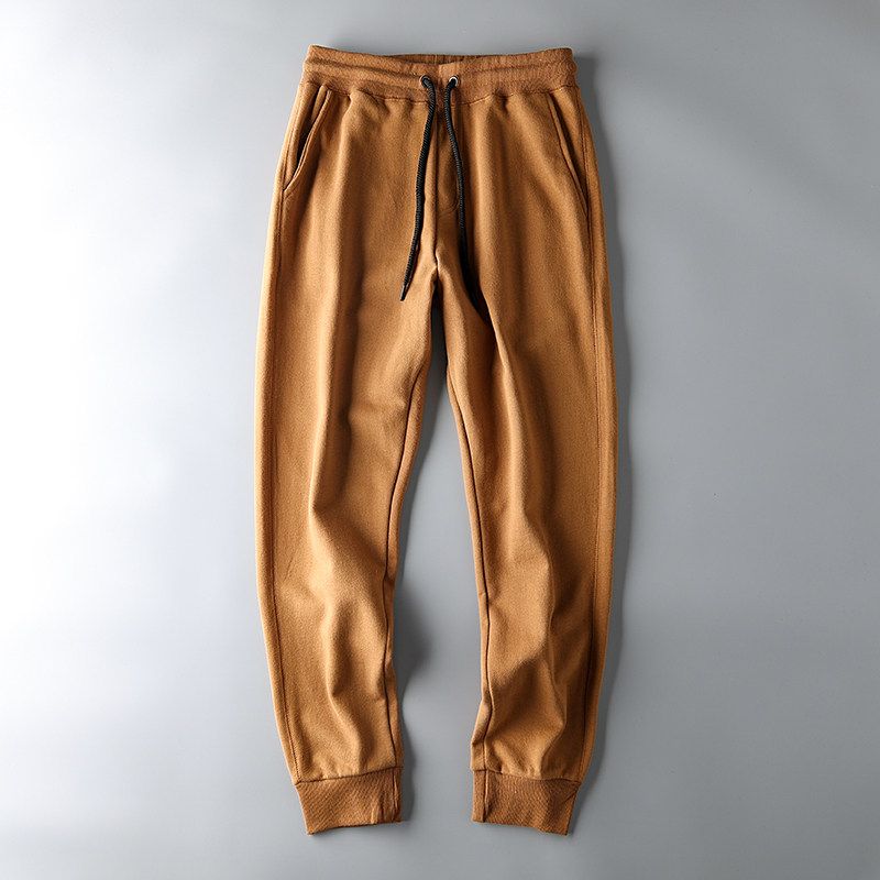 Fashion Brand Cut Label Cattle Goods Export Original Order Casual Sweatpants Ginger yellow XL