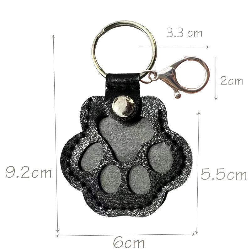 Exquisite Leather Pet Fur Keychain: Cute Cat & Dog Hair Bag Charm Ornament