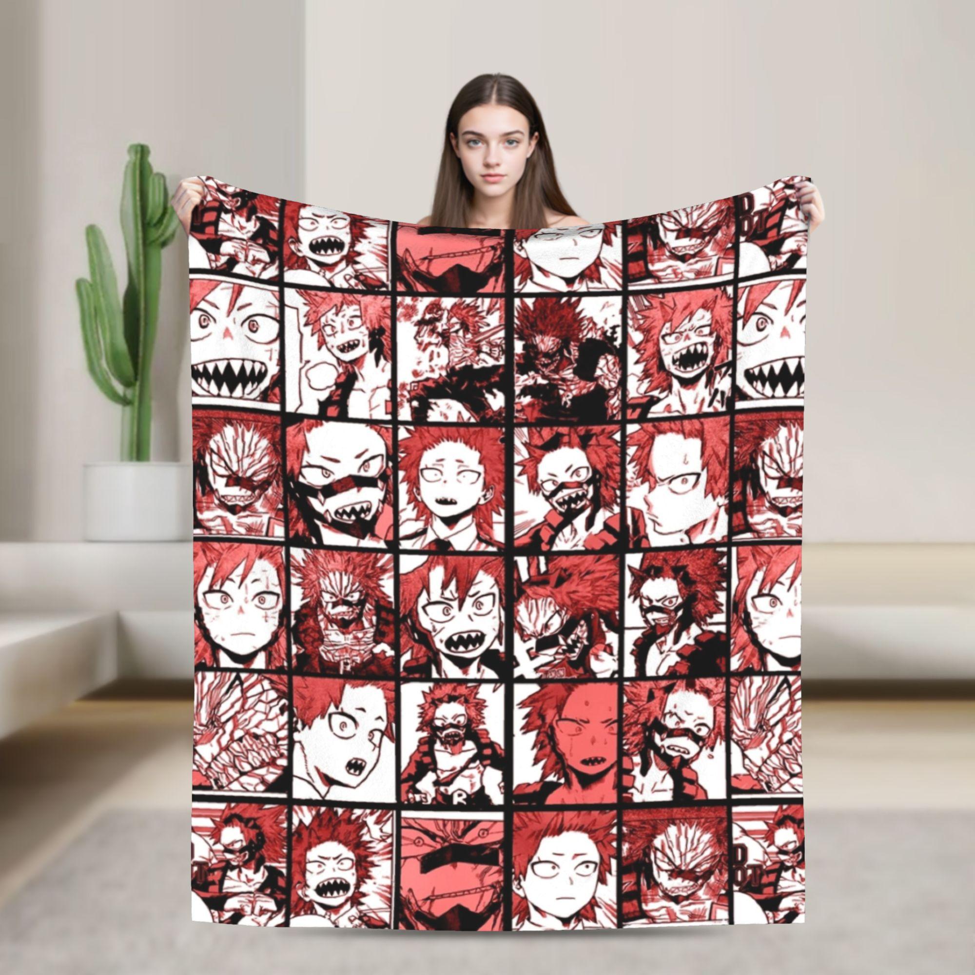 

My Hero Academia Deku Izuku Knitted Blanket Coral Fleece Plush Super Warm Throw Blankets for Airplane Travel Bed Rug 30x40in