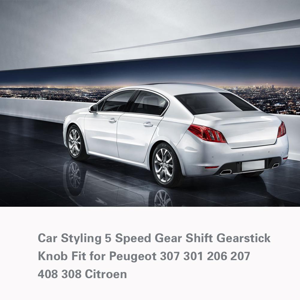 Styling auta 5rychlostní řadicí páka knoflík vhodný pro Peugeot 307 301 206 207 408 308 Citroen