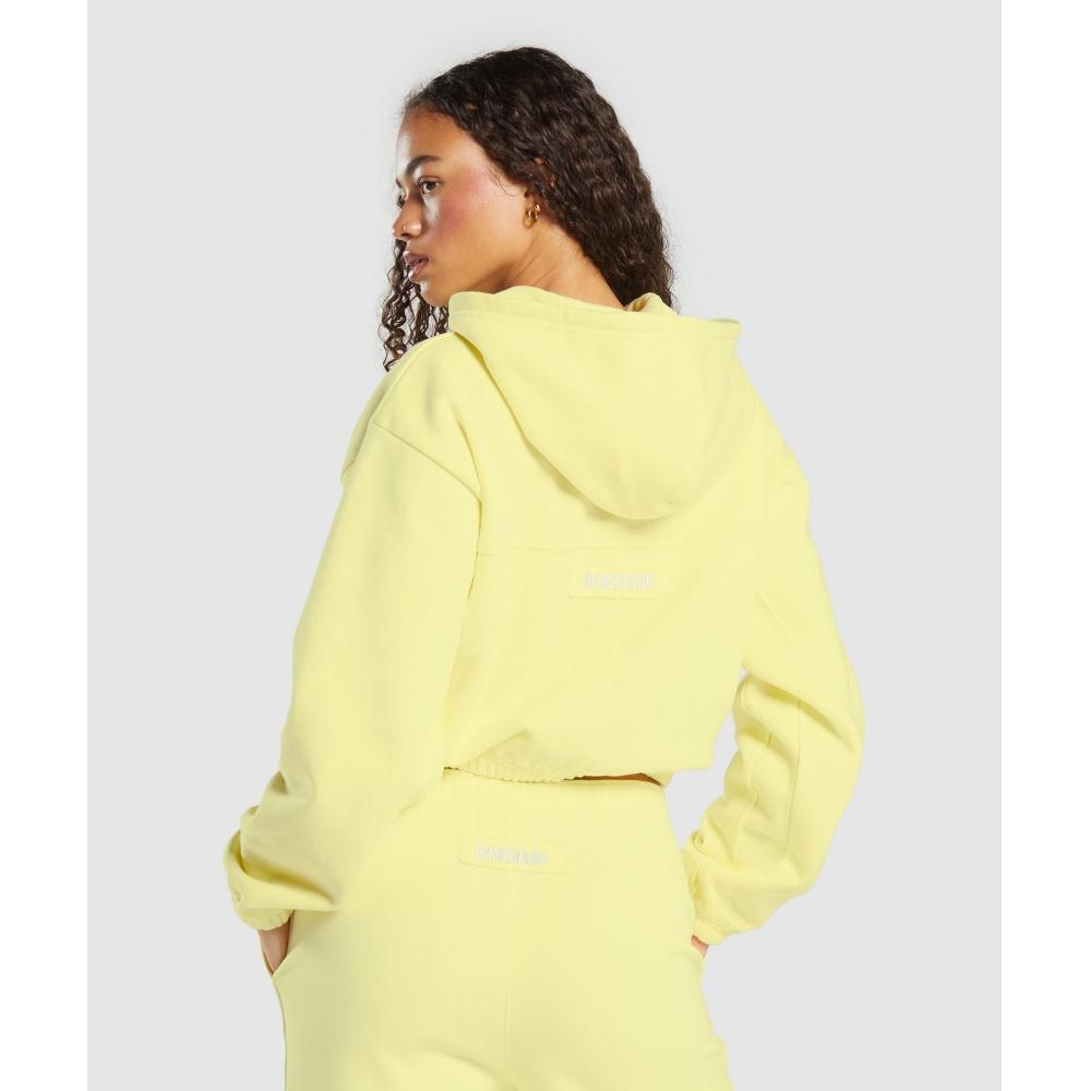 Gymshark Fleece Zip Hoodie Refresh Yellow B8a7j Ybss