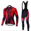 Set Maglia da Ciclismo in Pile da Uomo Invernale Termico Manica Lunga Abbigliamento da Bici per Ciclismo con Clima Freddo