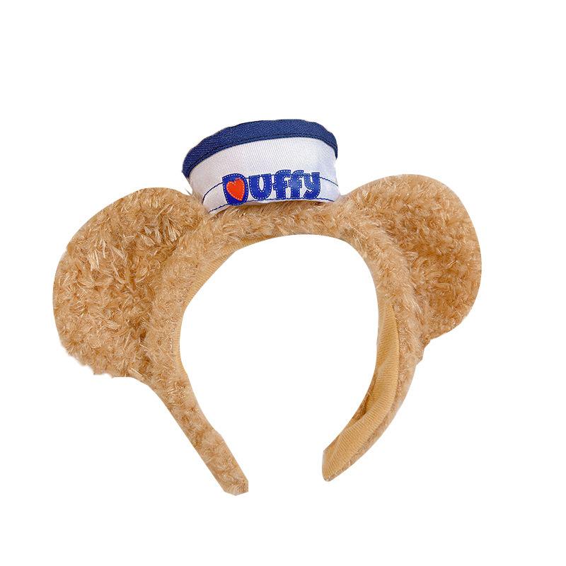 Doll Duffy Bear Headband Cute Sailor Navy Hat Amusement Park Photo Clock In Headband Hair Accessories