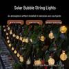 Solar LED Snowflake Bubble String Lights for Outdoor Camping & Holiday Decoration