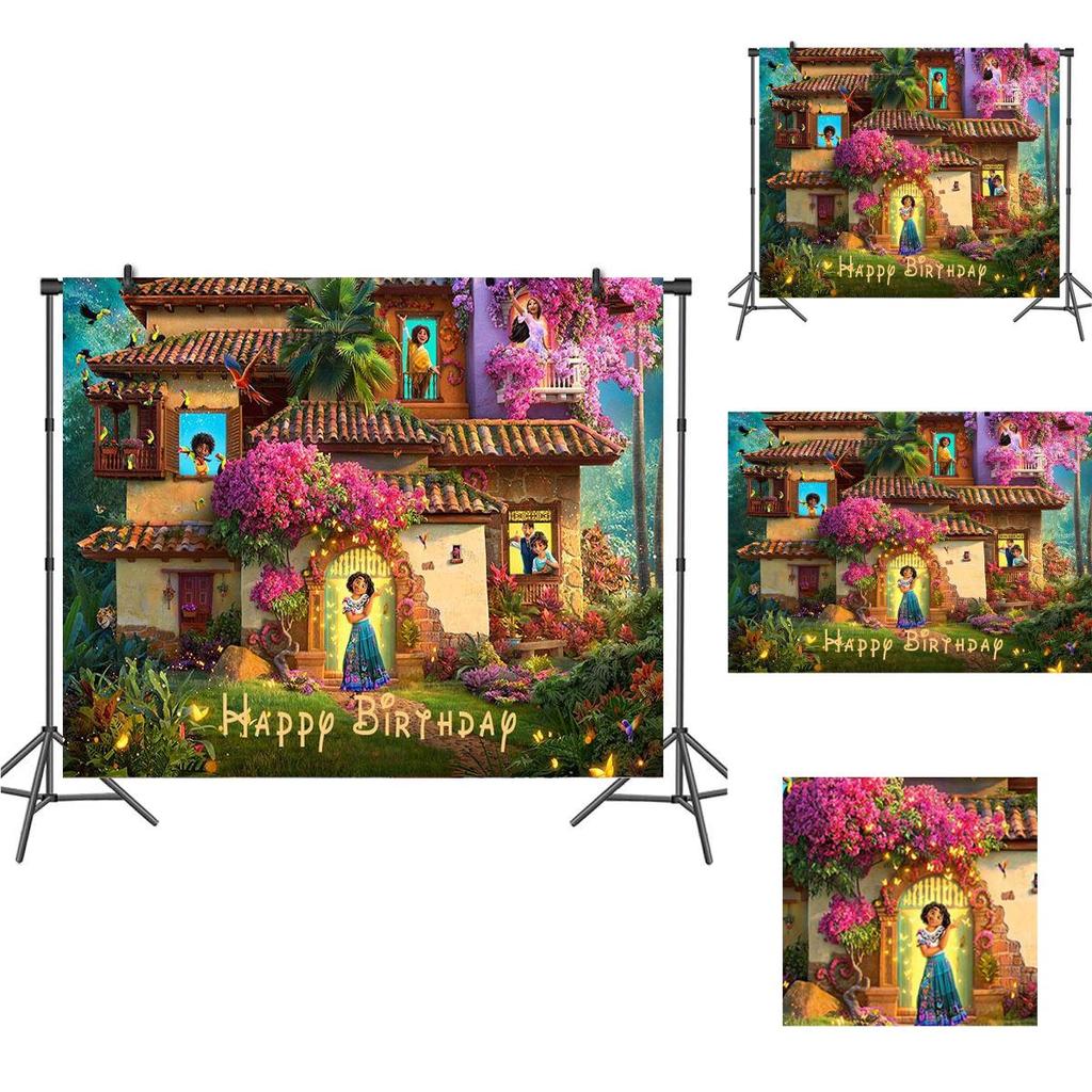 Premium Vinyl Encanto Mirabel Birthday Party Decor Backdrop Banner