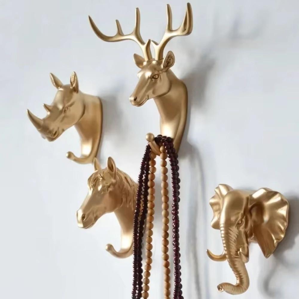 Multi-function Horse Deer Elephant Rack Wall Mounted Giraffe Hooks New Decorative Coat Caps Racks