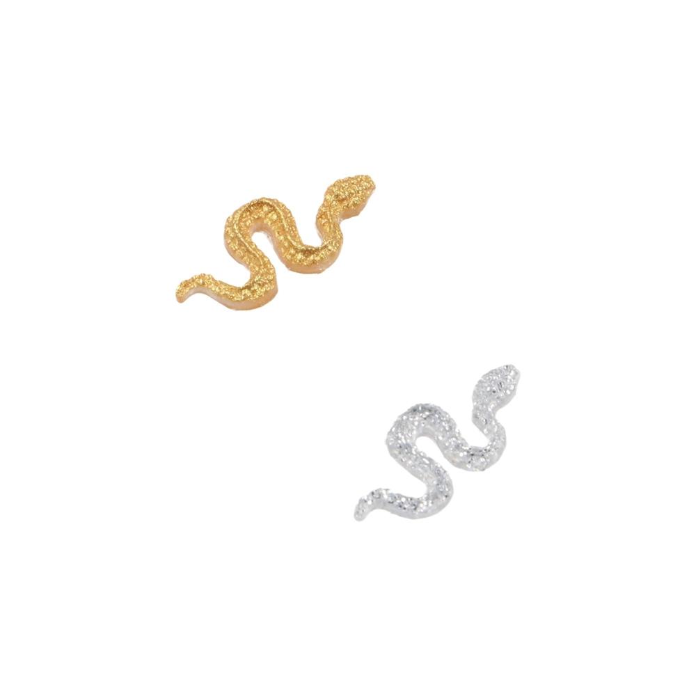 50 Pcs Flatback Nail Art Decoration 3D Snake Nail Stickers DIY Snake Nail Art Accessories  Women