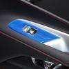 Blue Carbon Fiber Window Glass Lift Switch Frame For Corvette C8 Convertible