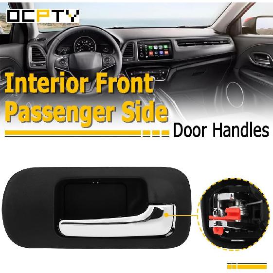 

OCPTY Front Passenger Right Side Interior Door Handle Black Chrome Fit 2001-2005 for Honda Civic