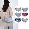 Printed Nylon Mom Bag - Oxford Cloth, Single Shoulder/Crossbody, Casual Lightweight Canvas Bag for Women