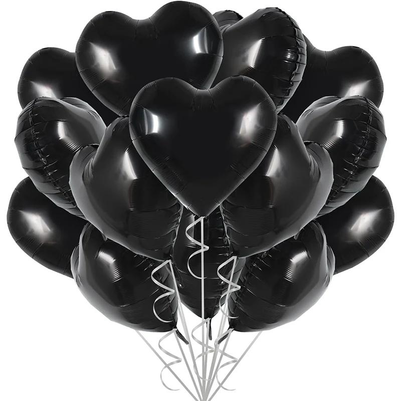 5/100Pcs 18inch Red Love Heart Shape Foil Balloons Wedding Decoration Birthday Party Gift Home Room Decor DIY Aluminum Air Balls