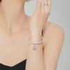 Original 925 Silver Lock&Key Charms Lucky Heart Shaped Key Beads Pendants Fit Bracelet DIY Fine Jewelry Gift