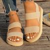Fashion Women Sandals New Minimalist Slingback Wedge Sandals Women Outdoor Summer Lightweight Slides Solid Color Thick Bottom Shoes