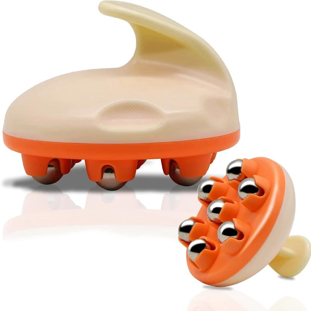 7 Bead Ball Hand Held Massager 360-degree Metal Roller Face Lifting Cellulite Massage Magnetic Beads Muscle Pain Relief Massage