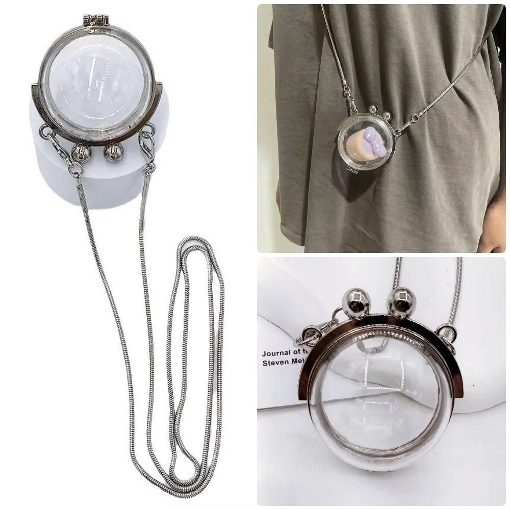 Jewelry Display Jewelry Box Keychain Mini Travel Bag Pendant Transparent Crystal Ball Bag  Women