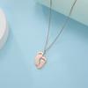 Baby Fußabdruck Halskette Kette Geschenk für Frauen Mann Vater Mutter Edelstahl Schmuck
