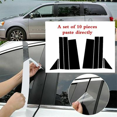 10Pcs Car Window Pillar Posts Door Trims Cover Sticker for Dodge Grand Caravan 2008-2020