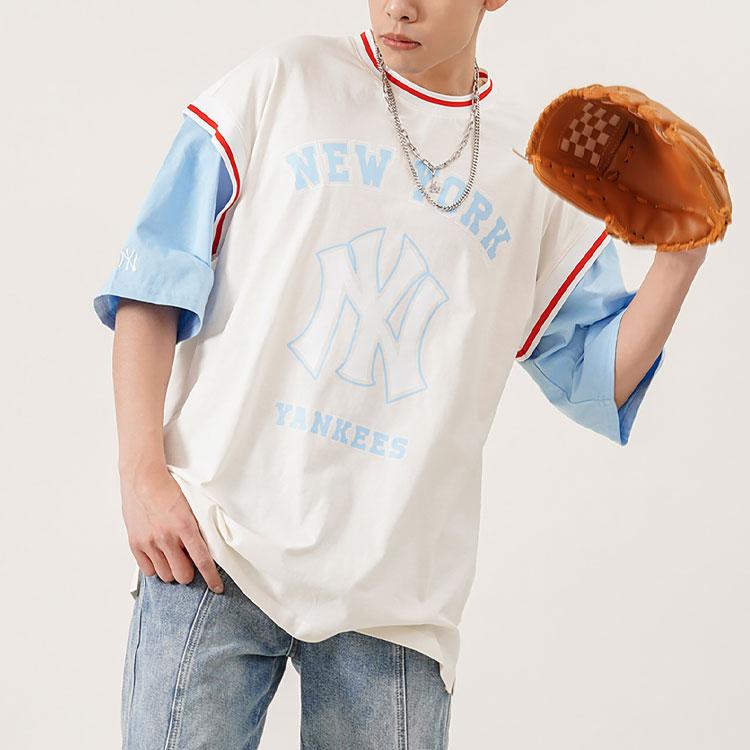 New MLB T Shirts Unisex Cream 3ATSEC823-50CRS