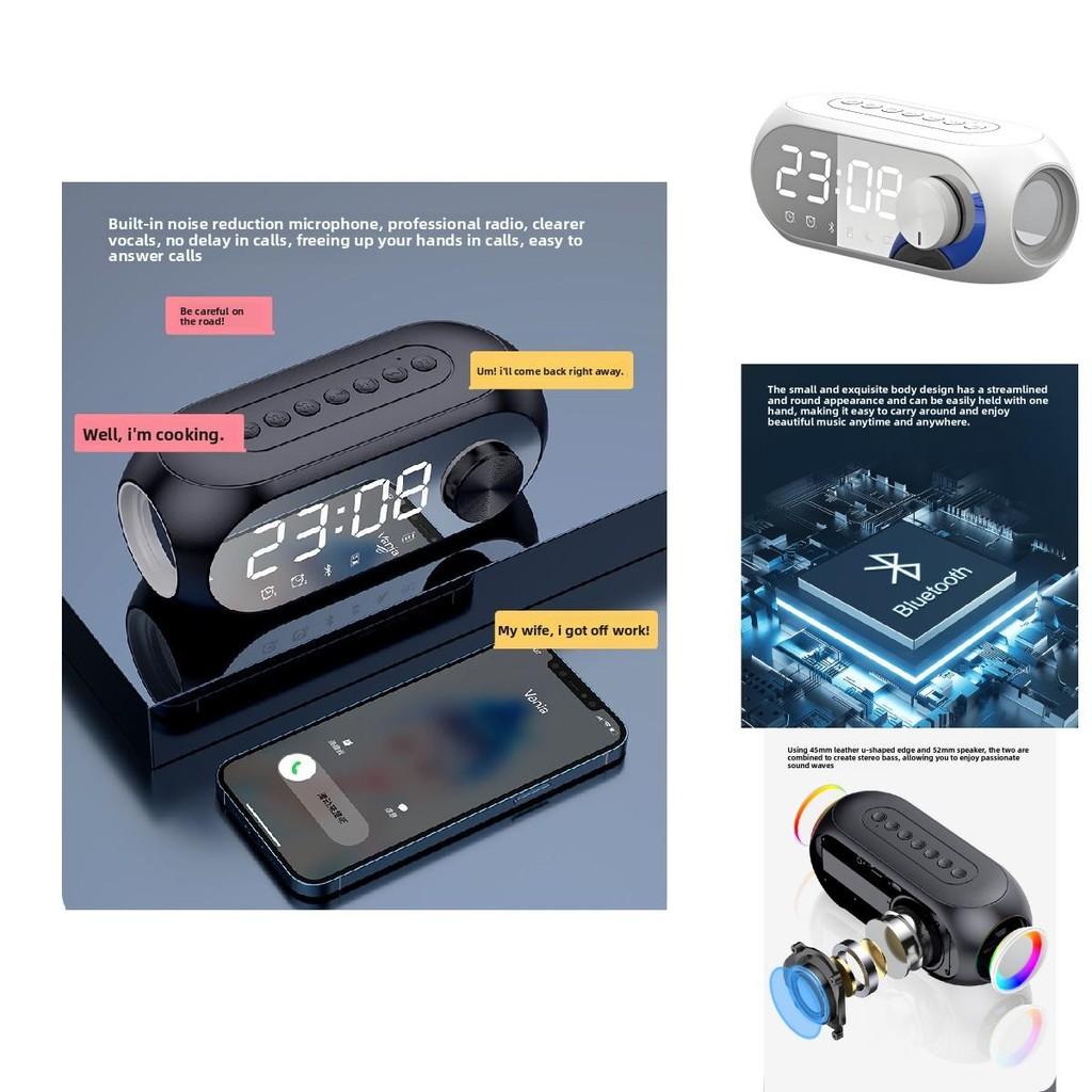 Bluetooth Rgb Bass Portable Clock Speaker With Fm Radio For Home Outdoor Fitness